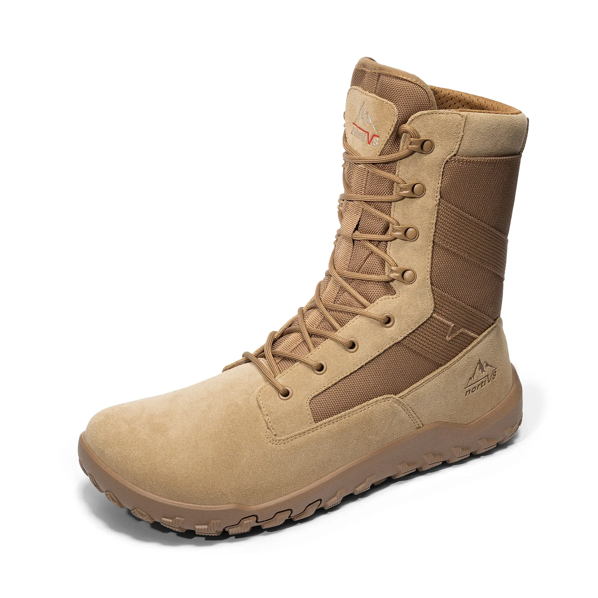 NORTIV 8 Men's Wide Toe Box Closed Barefoot Military Tactical Boots - 0 Drop, Minimalist Leather, Side Zipper Footwear for Work, Motorcycle Use tiktokshopbacktoschool
