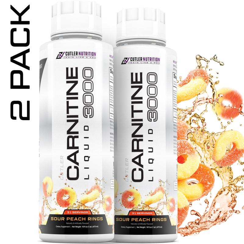 Cutler Nutrition 2 Pack Carnitine 3000 Liquid Supplement for Energy Sugar Support and Recovery health and fitness liquid