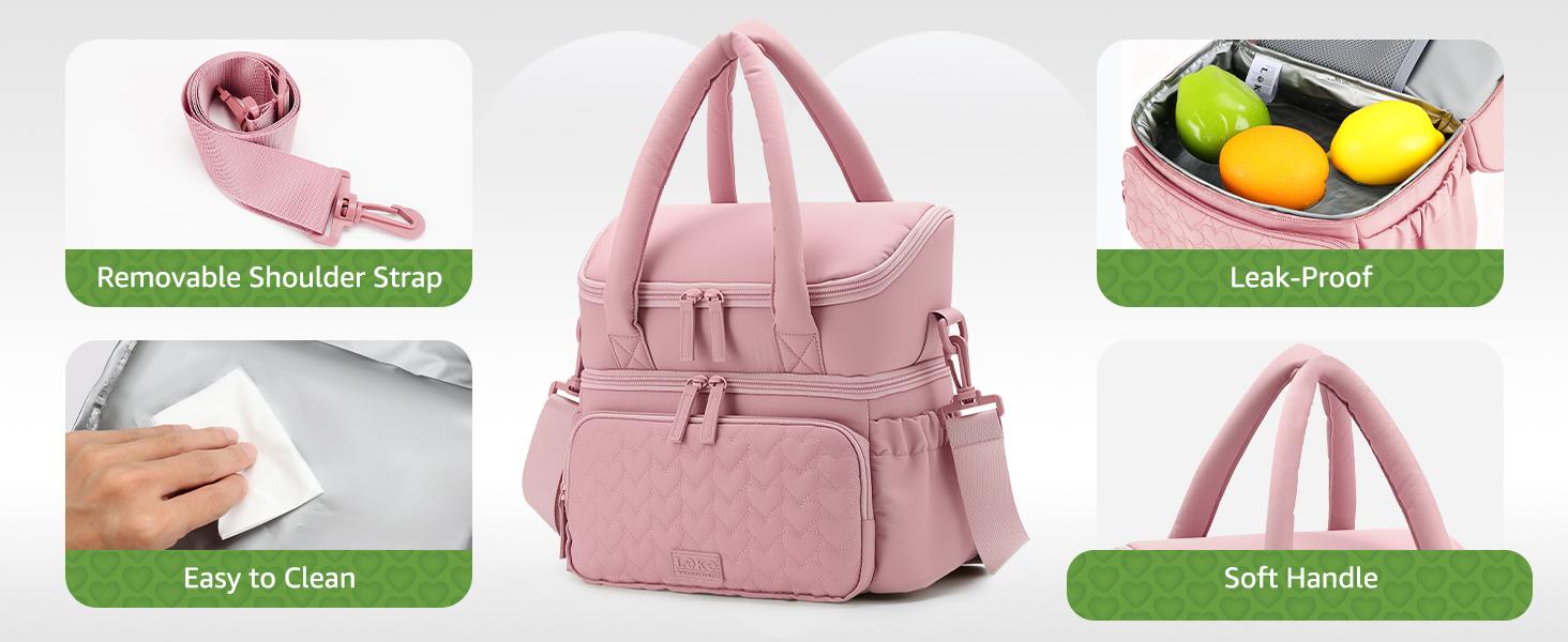 9L Lunch Bag - Double Deck Insulated, Quilted Puffer Tote, Leakproof, Durable & Reusable, Perfect for Work, Picnic, Travel & Meal Prep 9L Lunch Bag - Double Deck Insulated, Quilted Puffer Tote, Leakproof, Durable & Reusable, Perfect for Work, Picnic, Travel & Meal Prep