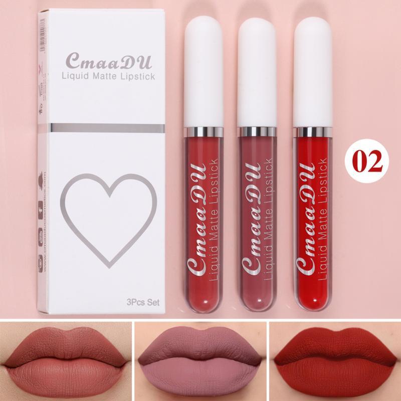 10 Pcs Matte Lipstick Cosmetic Long Lasting Waterproof Lip Glaze Nonstick Easy To Apply Long Lasting Lipgloss Suitable For Beginners Beauty Makeup