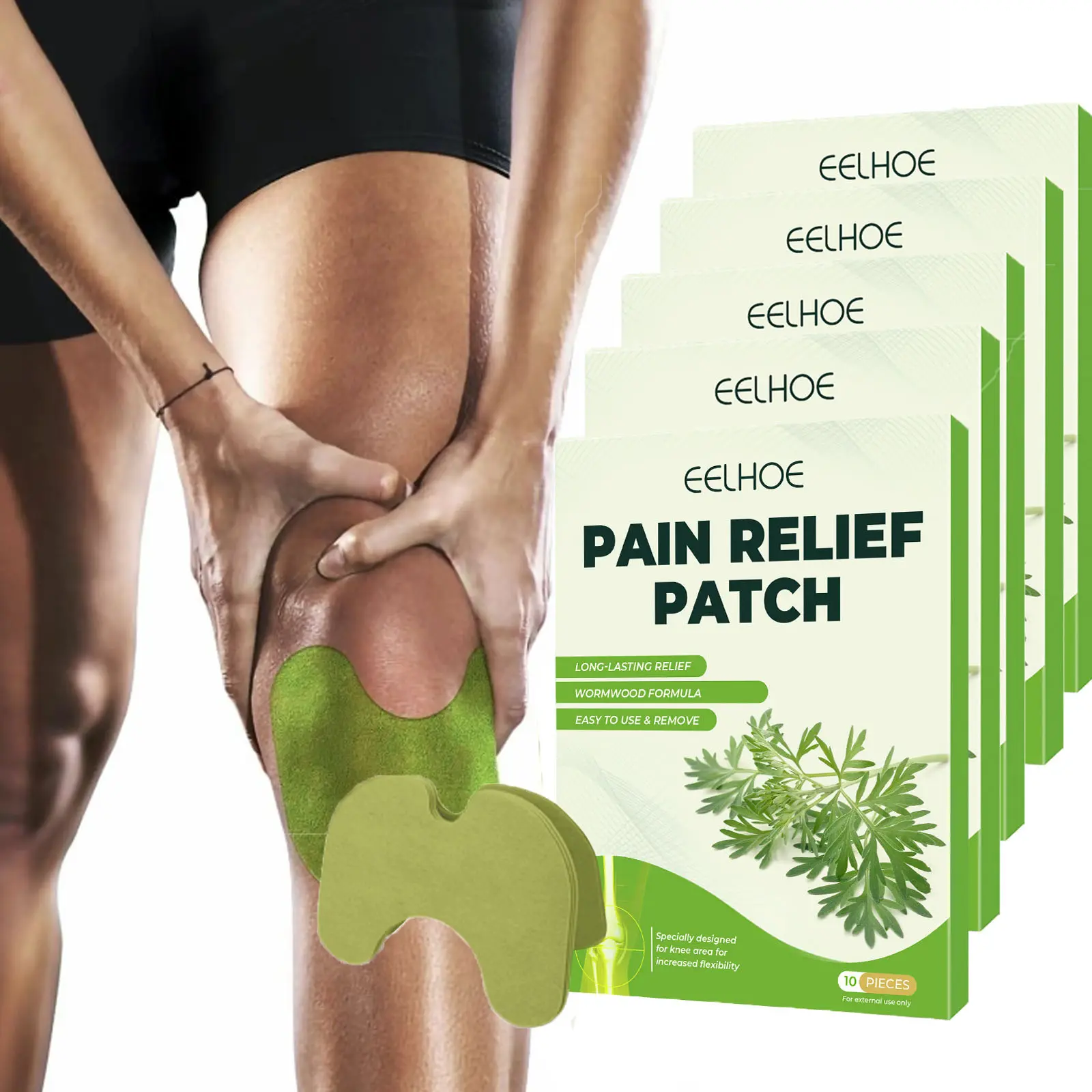 50pcs Herbal Knee Patches with Natural Wormwood Extract - Healthcare Support for Knee, Back - Warm, Long-Lasting Design