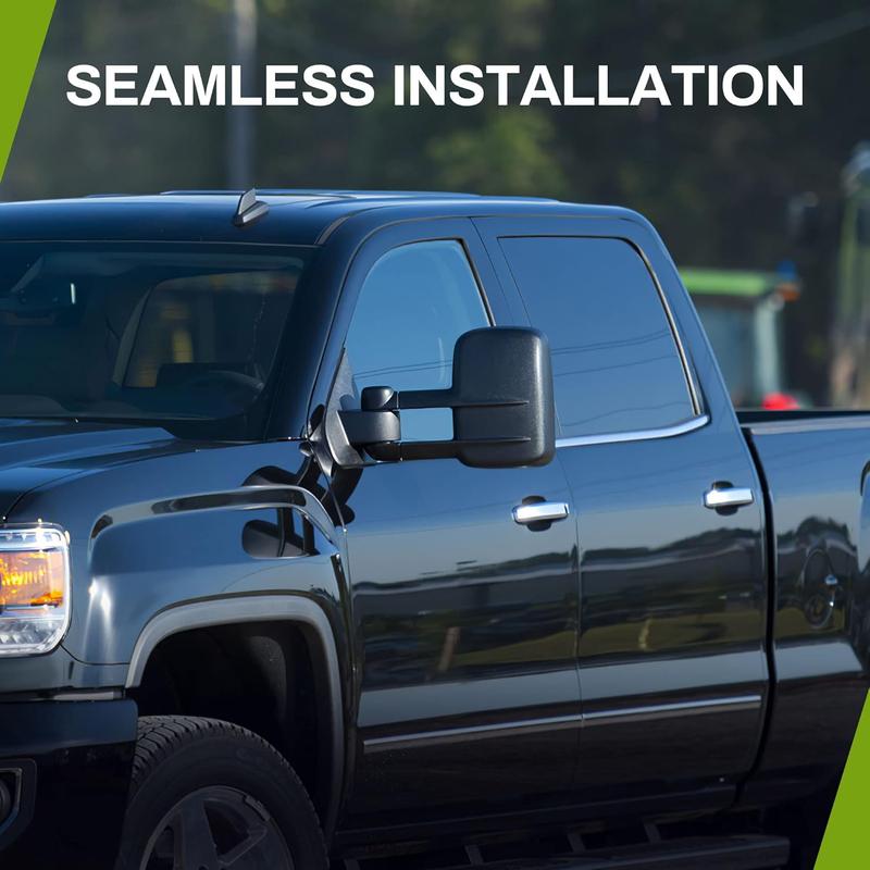 YITAMOTOR Pair Manual Towing Mirrors Car Accessories for 1999- 2006 Chevy Silverado GMC Sierra 1500 2500HD 3500HD