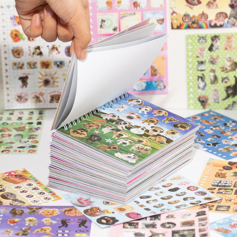 2 Styles Cute Pet Sticker Book – 30 Sheets, 800 Pcs Stickers per Style, Cat & Dog Aesthetic Stickers for Scrapbooking, Journaling, DIY Crafts, Kawaii Planner Stickers, TikTokShopJumpstartSale