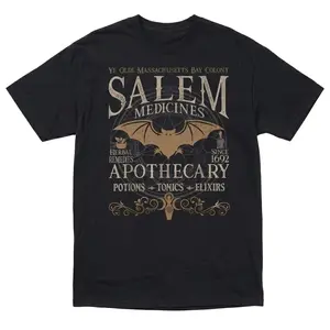 Witchcore Salem Apothecary Halloween Shirt | High Quality Vintage Washed Cotton Tops