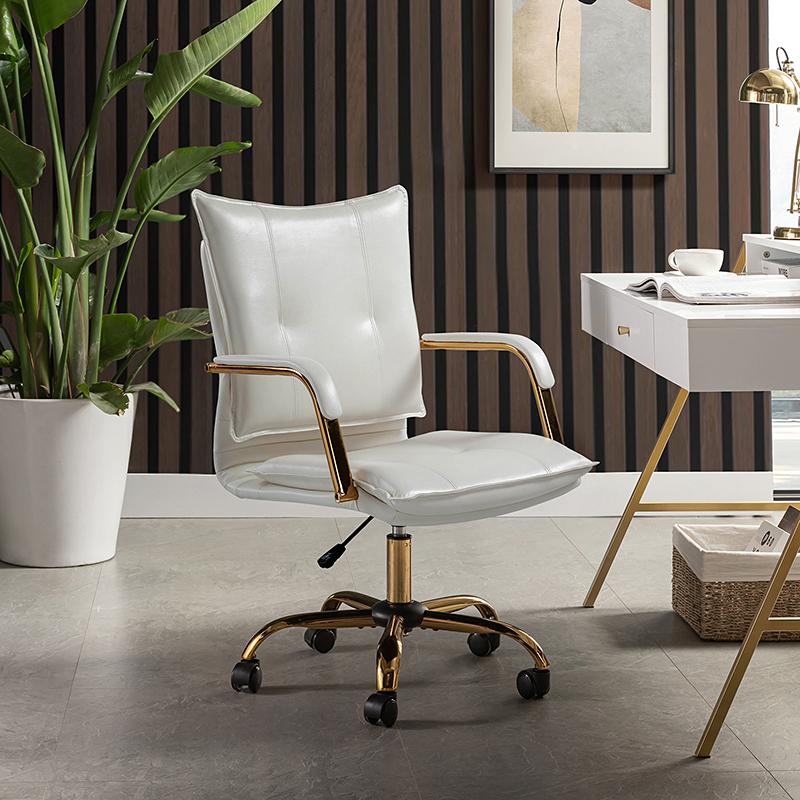 Hulala Michele Modern Office Chair, Computer Task Chair, Criss Cross Chair, with Arms Height-adjustable with Tufted for the Living Room and Office