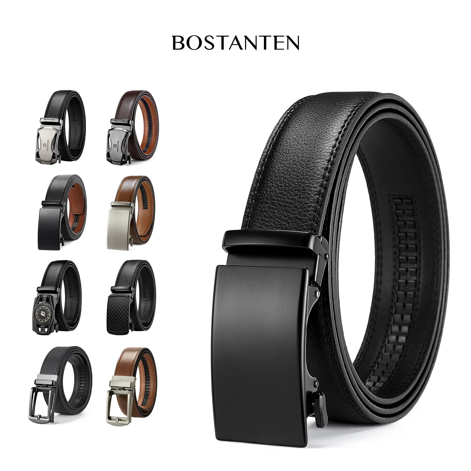 bostanten men's leather ratchet dress belt Classic and Rugged Leather Belts for the Modern Adventurer