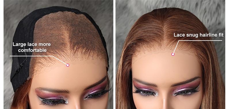 ISEE Wear Go Deep Wave Middle-Long Highlight Brown 180% Density Pre Cut 4*6 Lace Closure Wig Beginner Friendly Gift for Girlfriend/Wife/Family #Dealsforyoudays#TikTokShopHolidayHaul