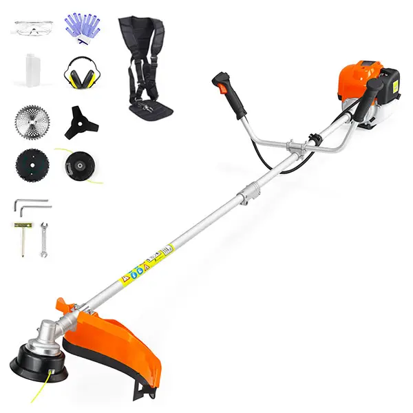 NEO-TEC 31cc 4-Cycle Gas Weed Wacker 4 in 1 String Trimmer/Edger 17'' with 10'' Brush Cutter x3 Rubber U-Handle & Shoulder Strap, Light Stable and Powerful Gas Weed Eater for Grass Cutting