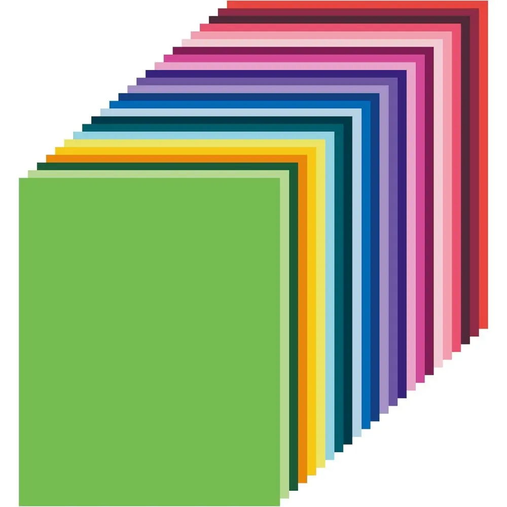 100 Sheets Colorful Cardstock Paper, Multi-Color Light Tone Craft Paper, Ideal for Scrapbooking, Office Printing, DIY Crafts, 8.3 x 11.6 Inches