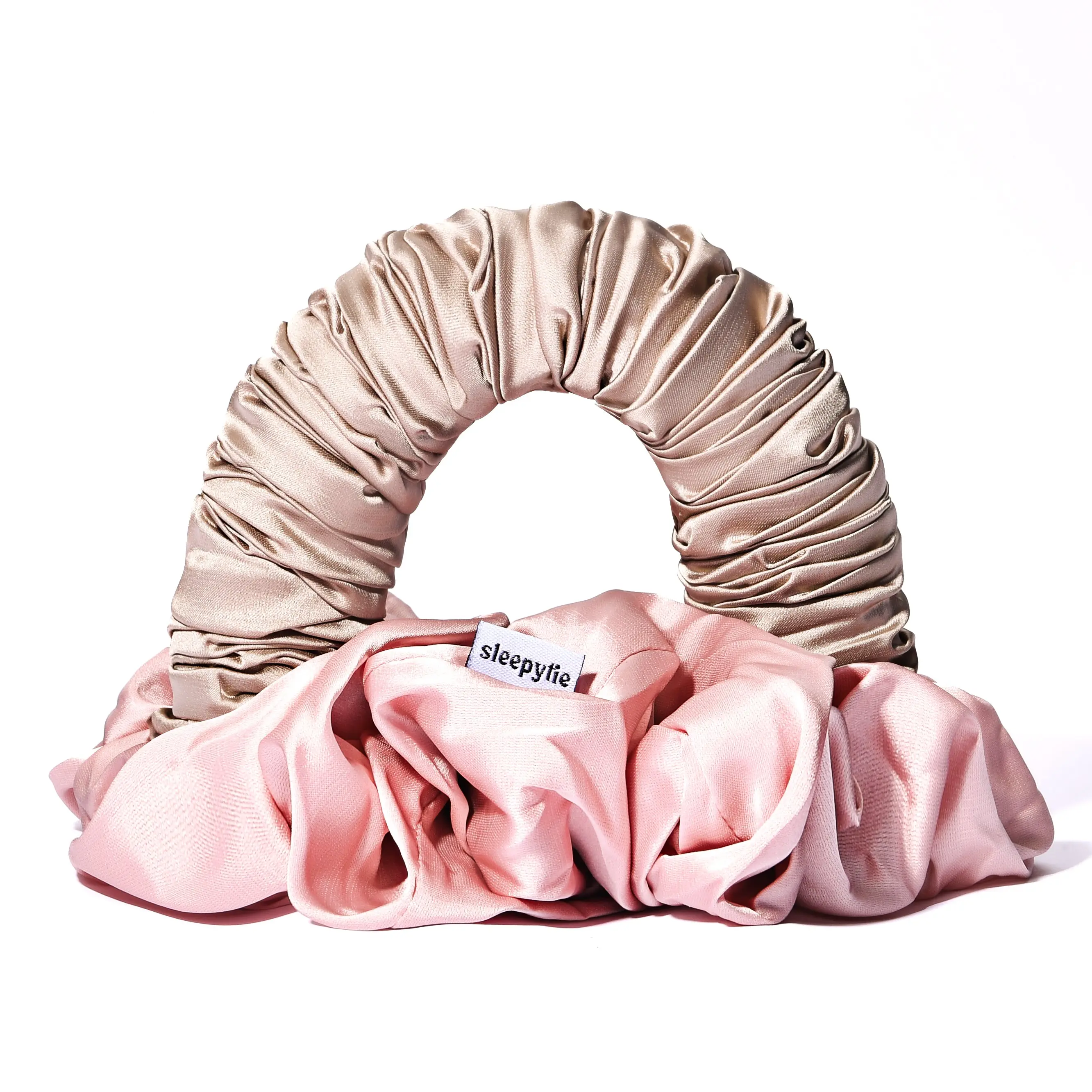 The Sleepy Tie Women's Luxe Satin Scrunchie & Bun Maker - Stylish Sleeping Hair Tie, Elastic Band Scrunchie, Overnight Blowout Protection, Frizz & Bedhead Reducer, Women's Fashion Accessories, Hair Scrunchies, Luxury