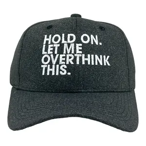Hold On Let Me Overthink This Hat  Funny Sarcastic Anixeity Joke Novelty Cap Funny Hats Funny Sarcastic  Novelty Caps for Men Black - Standard