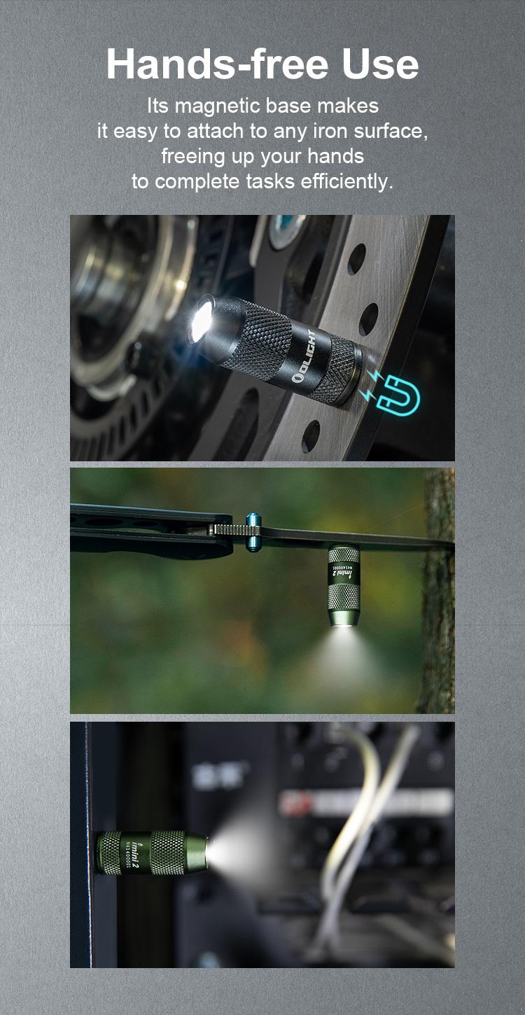 TikTokShopBlackFriday OLIGHT IMINI 2 EDC Rechargeable Keychain Flashlight, 50 Lumens Compact and Portable Light, tiny EDC Keyring Lights with Built-in Battery