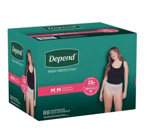Depend Fresh Adult Incontinence & Postpartum Women  Size M, 88 Count - NEW