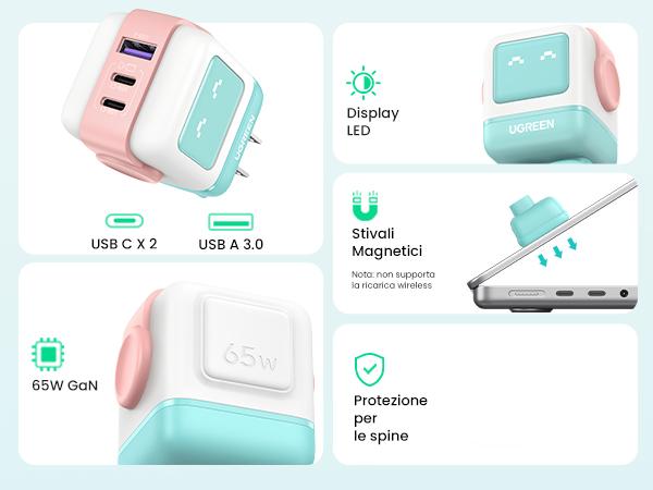 UGREEN Uno 100W/65W/30W/USB C Charger 3/4-Port Robot GaN Fast Charger PPS PD3.0 for iPhone 17 16 15 14 Pro Max, Galaxy S24/S23 Ultra, Fast Charge for Laptop Macbook Air-Black Friday Electronic Charging,TikTokShopBlackFriday ,TikTokShopJumpstartSale UGREEN Uno 100W/65W/30W/USB C Charger 3/4-Port Robot GaN Fast Charger PPS PD3.0 for iPhone 17 16 15 14 Pro Max, Galaxy S24/S23 Ultra, Fast Charge for Laptop Macbook Air-Black Friday Electronic Charging,TikTokShopBlackFriday ,TikTokShopJumpstartSale