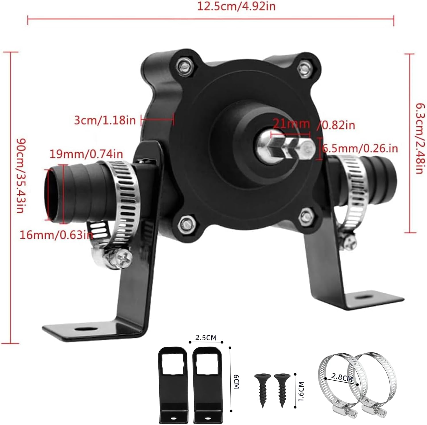 VAYWET Electric Drill Pump, Handheld Drill Self-Priming suction Liquid Transfer Pumps Portable Multi-scenario Liquid Extractor Pump Garden Outdoor Hose Industrial Hardware Heavy Duty Pipe Parts Diaphragm Pump Water Gasoline Oil Diesels Fluid Quick Pumping