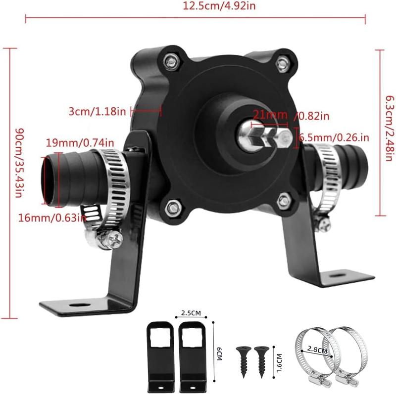 VAYWET Electric Drill Pump, Handheld Drill Self-Priming suction Liquid Transfer Pumps Portable Multi-scenario Liquid Extractor Pump Garden Outdoor Hose Industrial Hardware Heavy Duty Pipe Parts Diaphragm Pump Water Gasoline Oil Diesels Fluid Quick Pumping