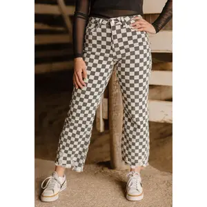 Fast Lane Checkered Jeans