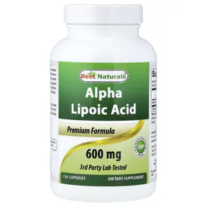 Best Naturals Alpha Lipoic Acid, 600 mg, 120 Capsules