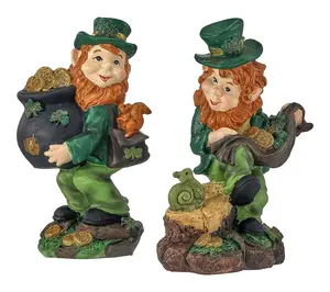 5.5" Resin Leprechaun Set of 2 By Valerie