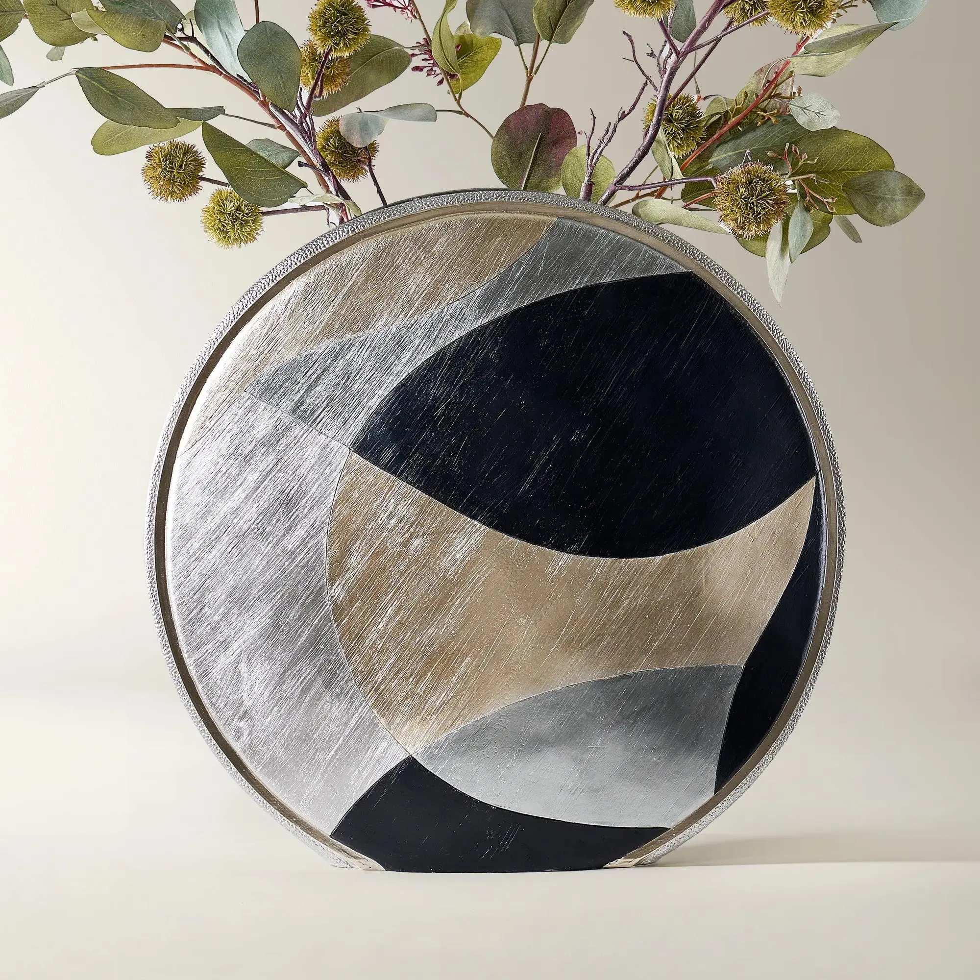 Z Gallerie Daria Vase Decorative Vase Round Centerpiece Vase Minimalist Vase