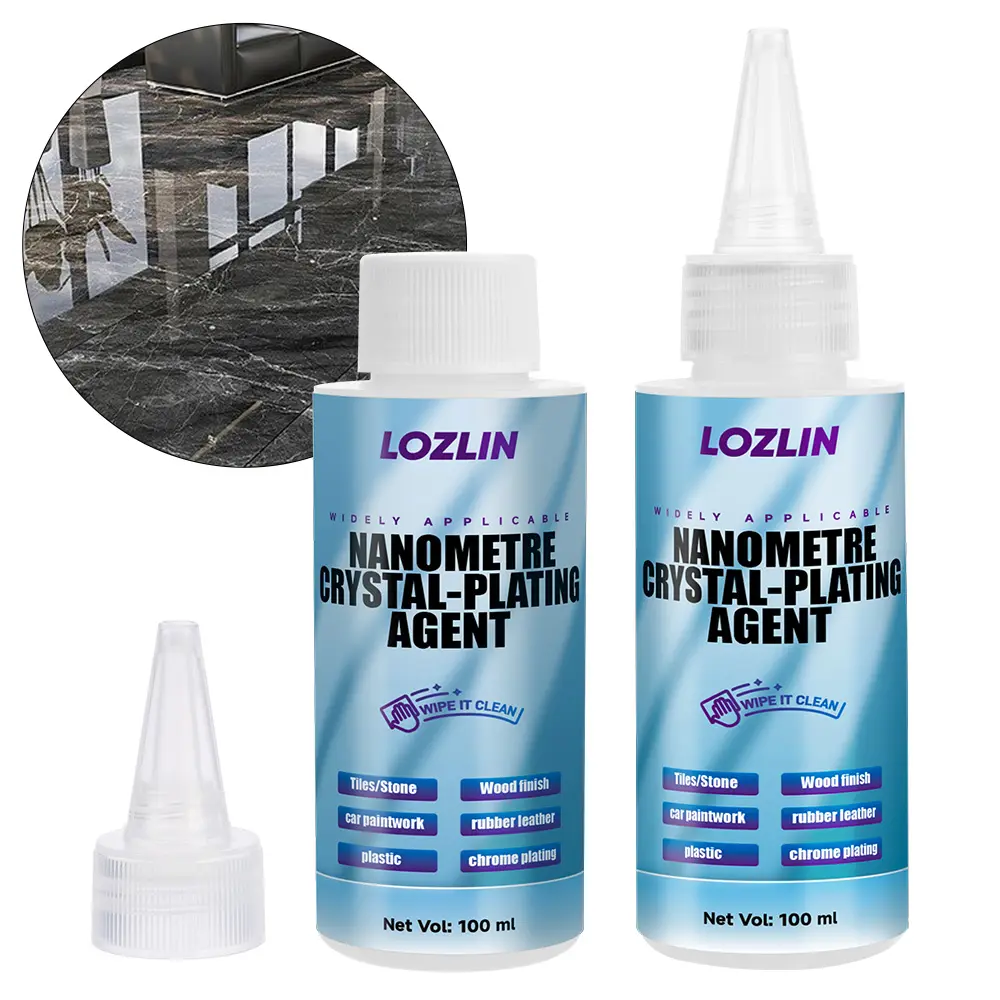 LOZLIN Nano Crystal Plating Agent - Marble & Quartz Stone Polish Fast-Drying, Long-Lasting Gloss & Protection For Kitchen Countertops, Bathroom Surfaces & Natural Stone Hard Floor Cleaner Cleaning
