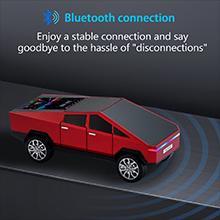 WS-580 Bluetooth Pickup Truck Speaker with Display Screen, HD Sound, TWS Pairing, FM Radio, Hands-Free Calling, LED Party Lights, Gray