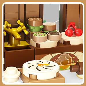 City Bakery Cafe House Building Set with Light, 1289 PCS Baking Shop Toy for Ages 8-12+ - Includes Coffee Cake, Soft Bread, and Light Sets Adjustable City Bakery Cafe House Building Set with Light, 1289 PCS Baking Shop Toy for Ages 8-12+ - Includes Coffee Cake, Soft Bread, and Light Sets Adjustable