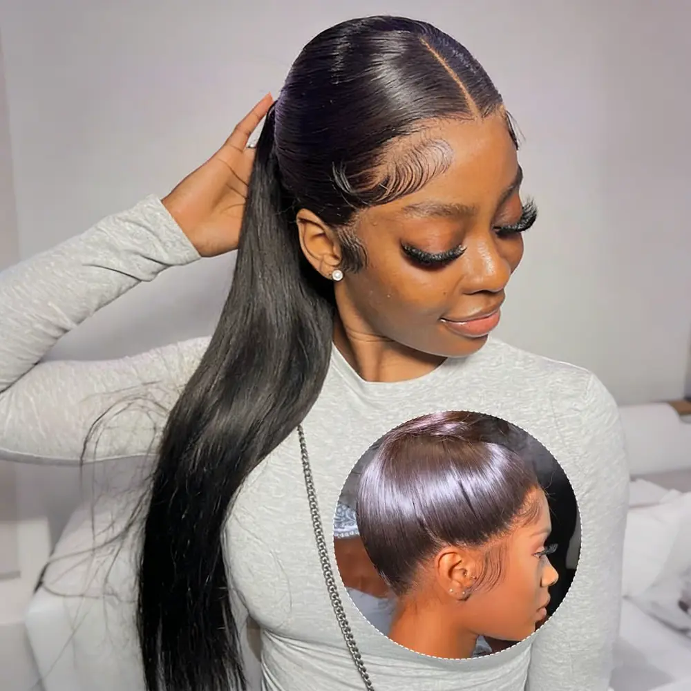 [New In] BGMgirl 360 Lace Straight Hair Invisi Draw string Wear Go Wig Pre-Bleached Pre-Cut Lace Invisible Knots Glueless Full Lace Frontal Human Hair Wig #SummerWins #DealsForYouDays