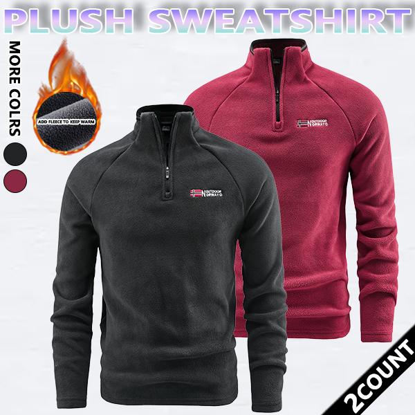 Men's Ski Snow Stand-up collar half-zip sweatshirt  Insulated Fleece Outdoor Mountain Hooded Winter Coat Sporty Breathable Outerwear  men clothing