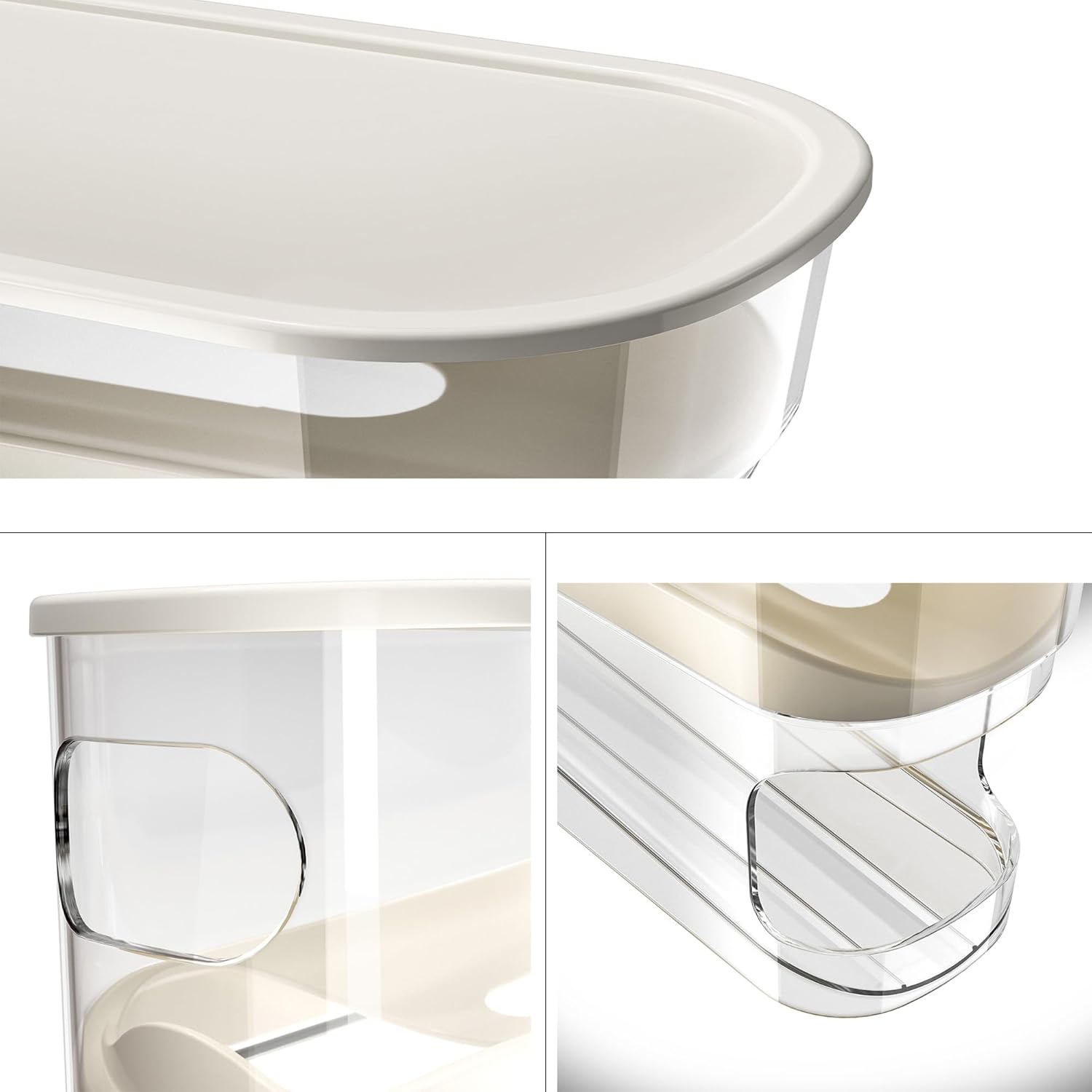 Auto Rolling Fridge Egg Organizer, Space Saving Eggs Dispenser for Refrigerator Storager, Home Egg Holder