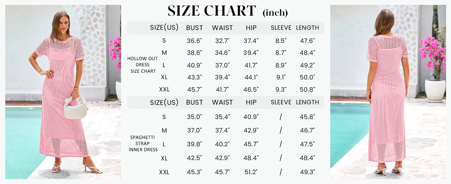 PrettyGarden Womens Eyelet Cover Up Dress Summer Resort Maxi Dress with Beach Short Sleeves, Hollow Out Design & Hollow Out Sundress Style