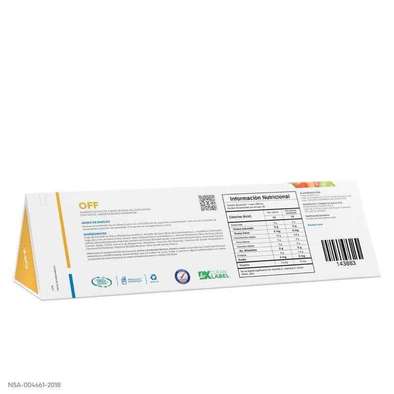 OFF/NOESTRESS FuXion Drink Juice Fruit Juice for Energy and Energy Boost Beverage 28 Sobre 140g