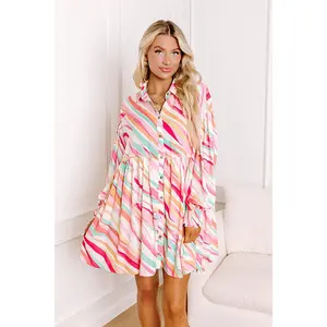 Sorbet Summer Mini Dress in Pink