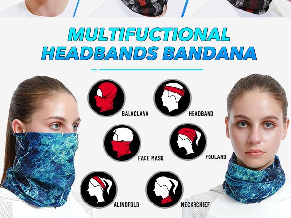9pcs Halloween Face Mask Set-Universal Windproof Skull Demon Bandana for Men Motorcycle Cycling Skiing Couple Party Elastic Balaclava Neck Gaiter Shields Scarves Headbands Headwear
