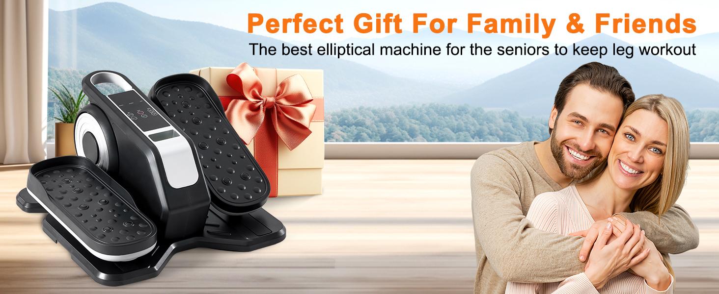 Under-Desk Elliptical Machine–Compact & Quiet Mini Pedal Exerciser with Adjustable Speed, LED Display, Portable Fitness Solution for Home or Office Workouts