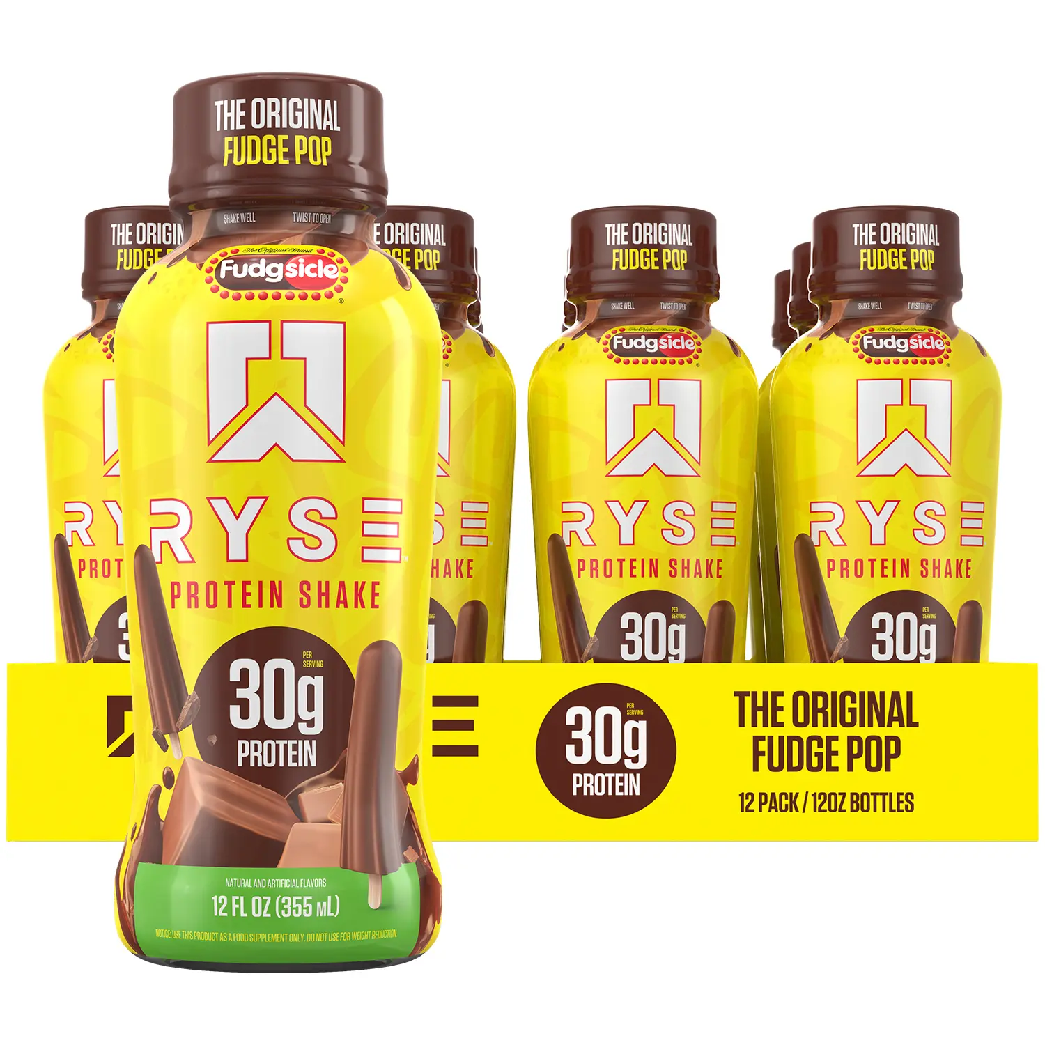 RYSE Protein Shake - 30g Protein Ready to Drink - 160 Calories & Zero Added Sugar - Smooth & Delicious Nostalgic Flavors - 12 Fl Oz (12 Pack)