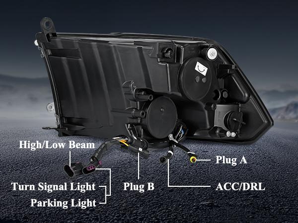 Partsam Full LED Projector Headlights for 2009-2018 Dodge Ram 1500 2500 3500 Upgrade Complete Assembly Black Housing IP67 Waterproof DOT Compliant
