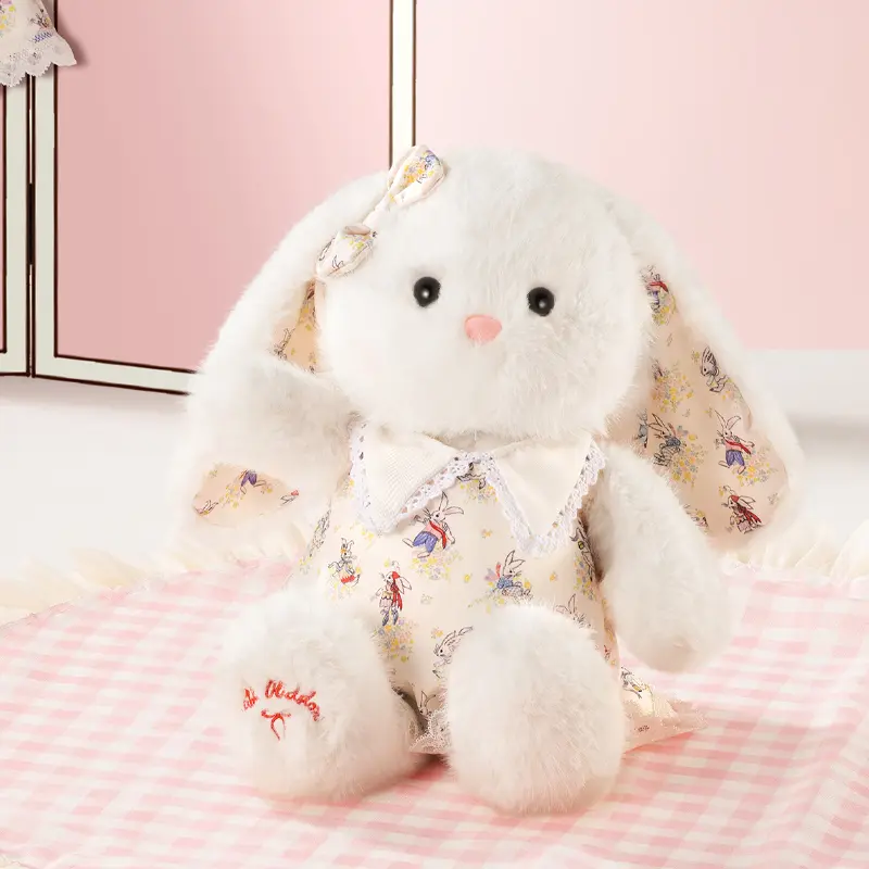 Miniso Cath Kidston Garden Workshop Series Tanuki Rabbit Plush Toy - Sitting Pose, Plush Fabric, Cute Stuffed Animal, Unisex Kawaii Collectible, Mother’s Day Gift Idea, Birthday Gift, Soft Adorable Stuffed