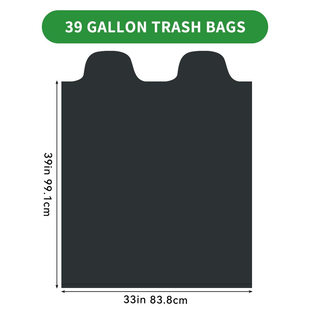 Scotts 39 Gallon 38 Bags Box Disposable Non-Rip Black Large Garbage Bags for Kitchen Cans Industrial Garden Home Commercial Multi-purpose Cleaning Supplies Durable Leak-proof Easy to Use