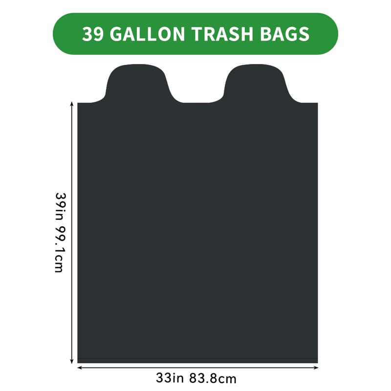 Scotts 39 Gallon 38 Bags Box Disposable Non-Rip Black Large Garbage Bags for Kitchen Cans Industrial Garden Home Commercial Multi-purpose Cleaning Supplies Durable Leak-proof Easy to Use