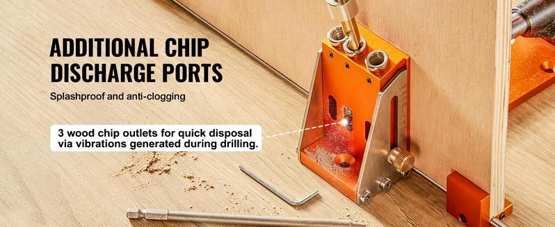 VEVOR Pocket Hole Jig Kit, 34 Pcs Pocket Hole Jig System with 11" C-clamp, Fixture, Step Drills, Wrenches, Drill Stop Rings, Square Drive Bits, Toolbox, Adjustable, for DIY Carpentry Projects VEVOR Super Brand Day VEVOR Pocket Hole Jig Kit, 34 Pcs Pocket Hole Jig System with 11" C-clamp, Fixture, Step Drills, Wrenches, Drill Stop Rings, Square Drive Bits, Toolbox, Adjustable, for DIY Carpentry Projects VEVOR Super Brand Day