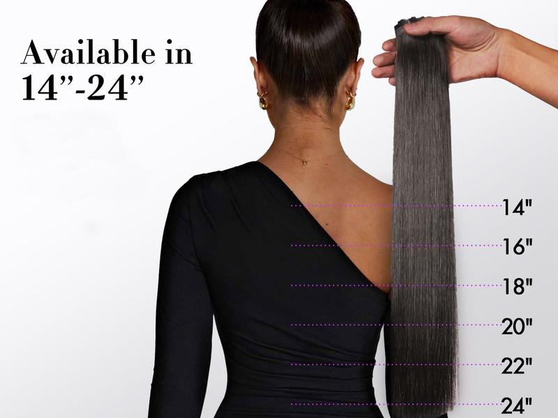 LUVME 100% Virgin Human Hair Extensions Seamless & Invisible Edge Straight, Body Wave, Kinky Curly, Yaki Straight, Messy Burmese Curl Clip-In