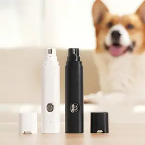 Pet nail trimmer, pet care tool, automatic pet nail grinder, electric cat and dog nail clipper with charging cable, equipped with light, low vibration and low noise nail clipper, for nail trimming. Quiet