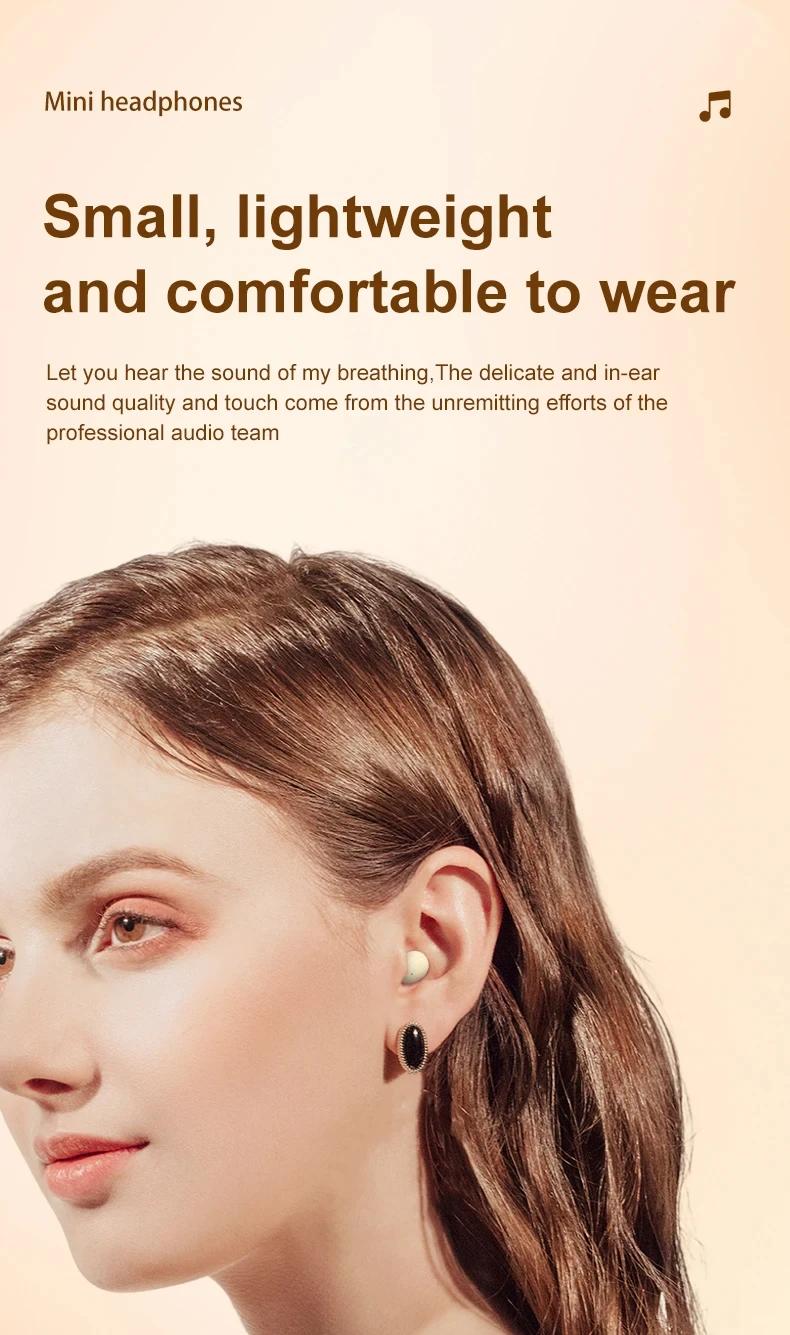 Mini Invisible Headphones Bluetooth 5.4 True Wireless In-Ear Earphones sport Audio Earbud  bluetooth wireless headphones noise cancelling headphones gamingheadset mini audi fono s