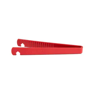 Toaster Tongs with Integrated Oven Rack Pusher/Puller