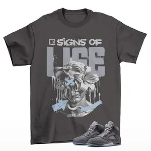 Lifeline Sneaker Match Shirt – Grey T-Shirt to Match Jordan 5 Wolf Grey