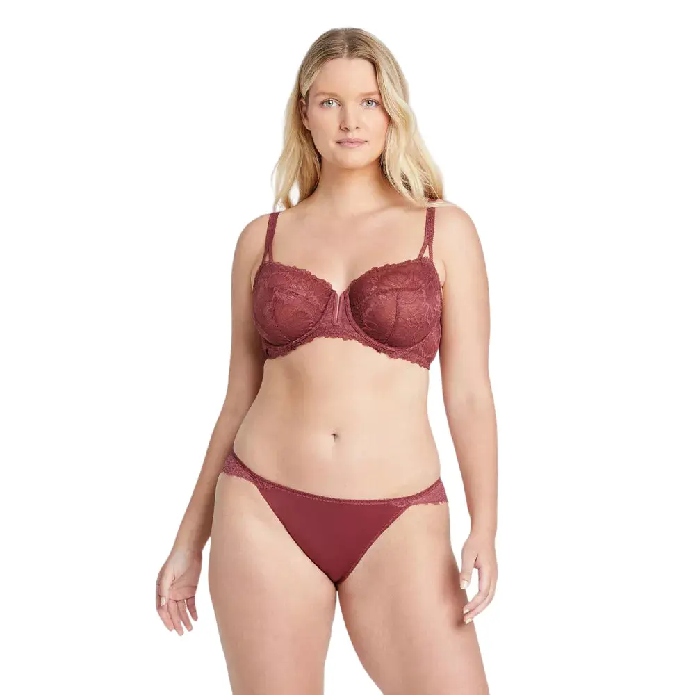 Women's Lace Cheeky Underwear Auden Rubine XS Comfort Lingerie