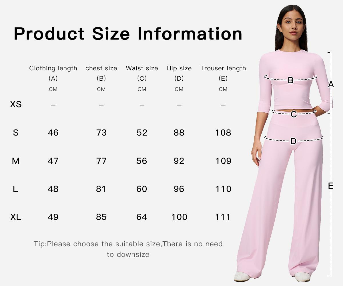 MFVIM Women's 2-Piece Solid Sports Set, Loose Fit Long Sleeve Top & High-Waisted Rolled-Waist Pants Casual Wear Activewear for Yoga, Solid Sports Sets, Outdoor Yoga Suit, Matching Gym Set,back to school,back to school haul
