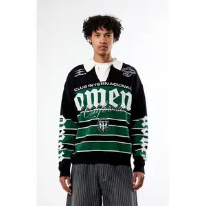 Pacsun Men's Omen Long Sleeve PoloÂ SweaterÂ Shirt