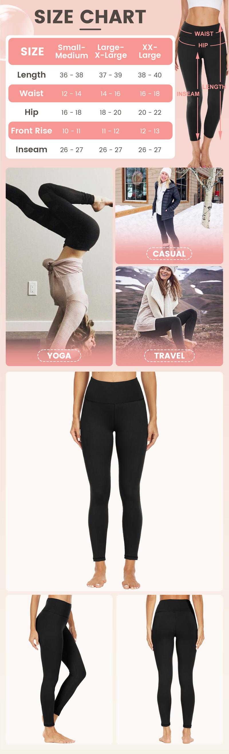 SHOWITTY Fleece Lined Leggings Women - High Waisted Winter Yoga Pants Tummy Control Soft Thermal Warm for Hiking Workout